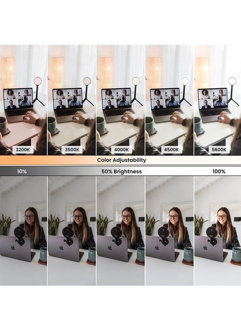 Lume Cube Video Conference Lighting Kit LITE Edition with Stand | Computer Light for Video Conferencing & Live Streaming | Laptop Light & Mount with Adjustable Brightness and Color Temperature