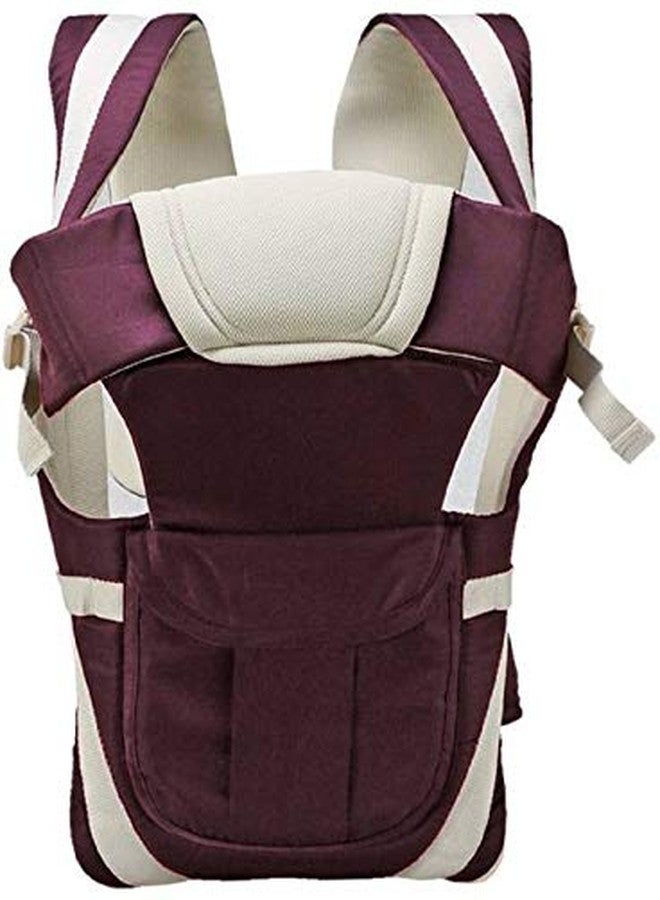 Smilecasters Adjustable Cotton Hands-Free 4-in-1 (with Comfortable Head Support and Waist Belt) Baby Carrier; Purple - Image 1