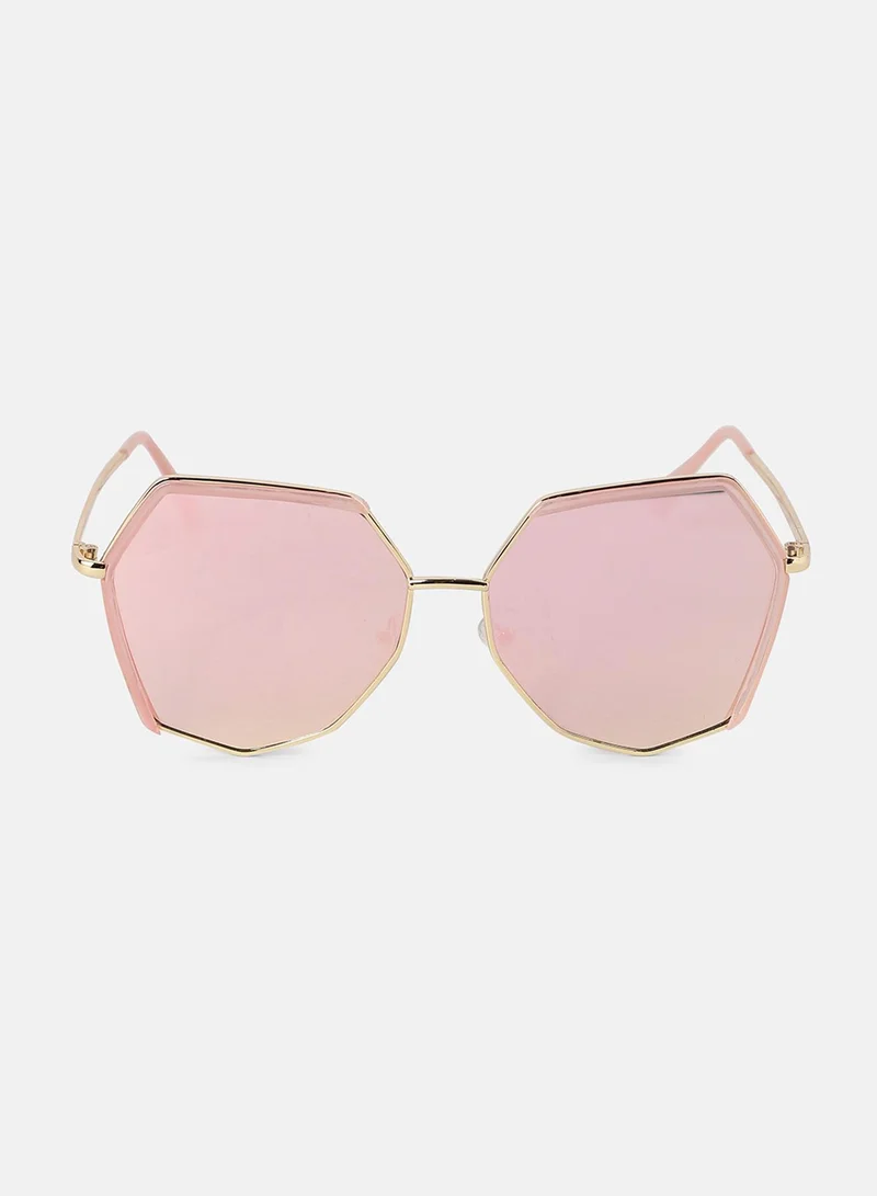Haute Sauce Metallic Hexagonal Sunglasses