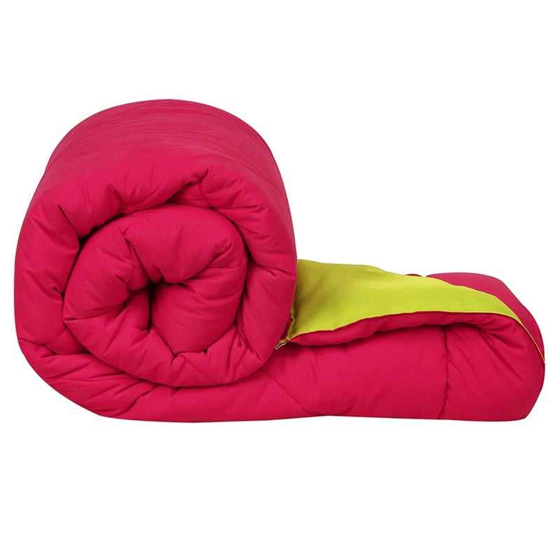 SVT SVT Microfiber 200TC Comforter Double Bed_Pink Green  - Image 1