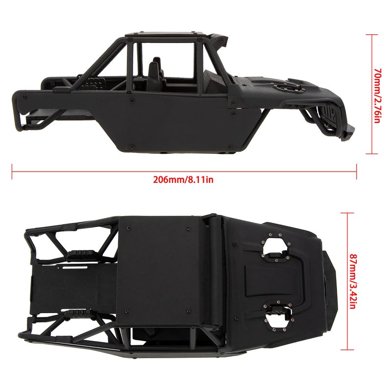 MEUS RACING TRX4M Body Ripper Chassis Kit for TRX4M Defender/Bronco/K10/F150 High Trail 1/18 RC Crawler Car (MEX2-Black) - Image 3