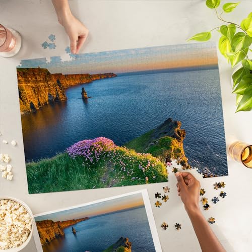 Lantern Press The Cliffs of Moher West Coast of Ireland with Epic Irish Landscape and Seascape 1000 Piece Jigsaw Puzzle for Adults Made in USA with Reference Poster - Image 5