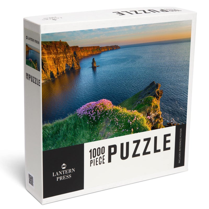 Lantern Press The Cliffs of Moher West Coast of Ireland with Epic Irish Landscape and Seascape 1000 Piece Jigsaw Puzzle for Adults Made in USA with Reference Poster - Image 3