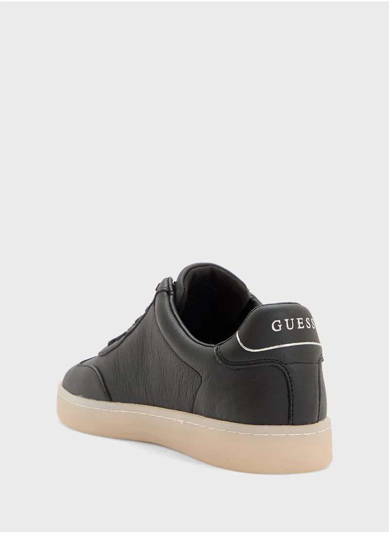 GUESS Logo Detailed Lace Up Low Top Sneakers