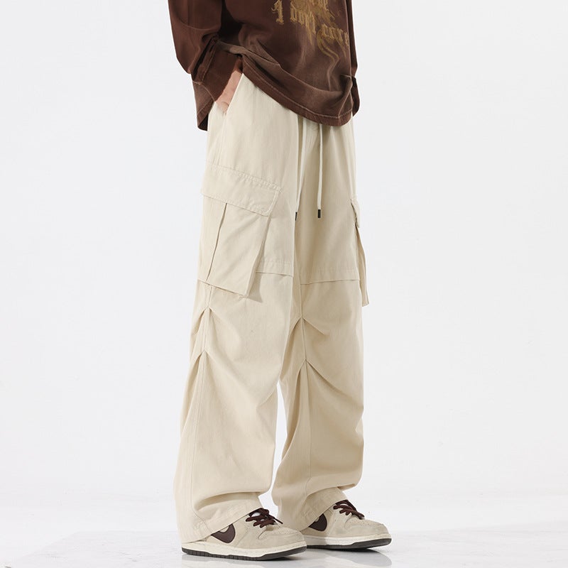 Overalls Men'S High-End Autumn Japanese Fashion Brand Double Pleated Loose Draped Straight Overalls For Men And Women - Image 1