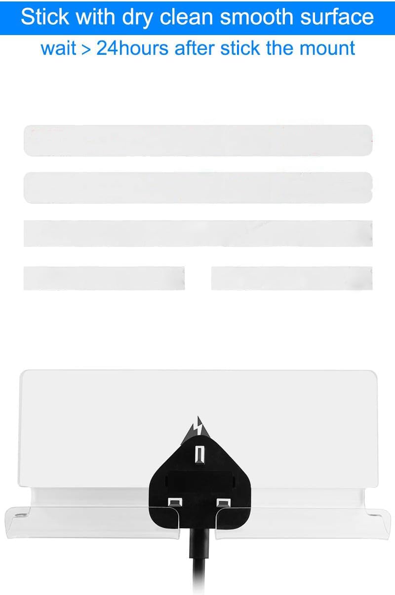 TXEsign Adhesive Wall Phone Tablet Holder Mount Stand for Tablet Smartphones eReader Wall Holder Mount (Silky White & Transparent) - Image 3