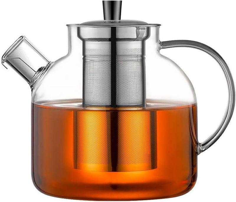 Generic 1500ml Glass Teapot with Removable Infuser - Elegant & Practical for Tea  Lovers - Image 1