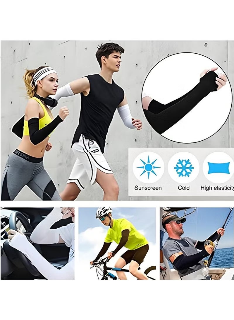 جين لى تشيانغ عبوة من 16 قطعة من أكمام الذراع للرجال والنساء والشباب | أكمام ذراع UPF 50 للحماية من أشعة الشمس فوق البنفسجية وأكمام ذراع تبريد، مقاس واحد. - Image 2