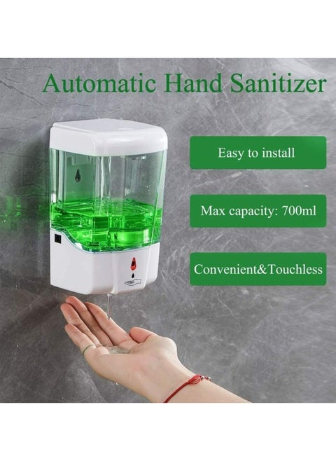 700ml Automatic Soap Dispenser IR Sensor Dispenser Touchless Hand Free Wall Mount