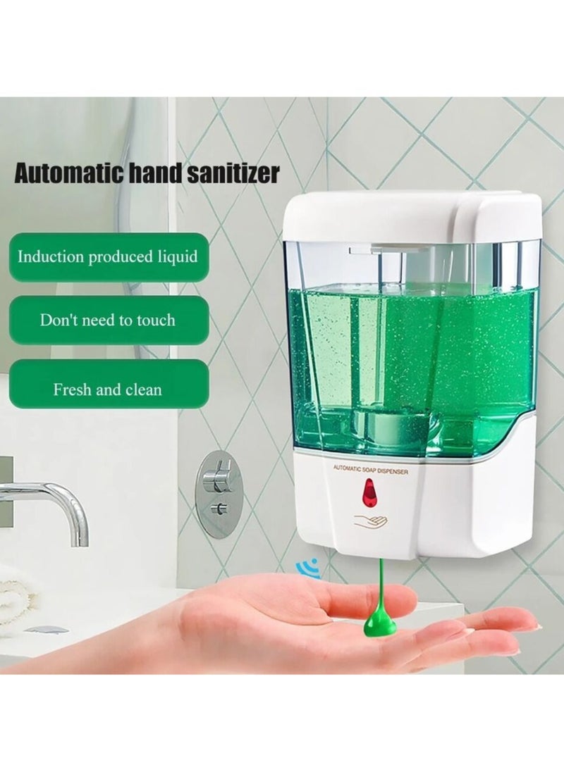 700ml Automatic Soap Dispenser IR Sensor Dispenser Touchless Hand Free Wall Mount