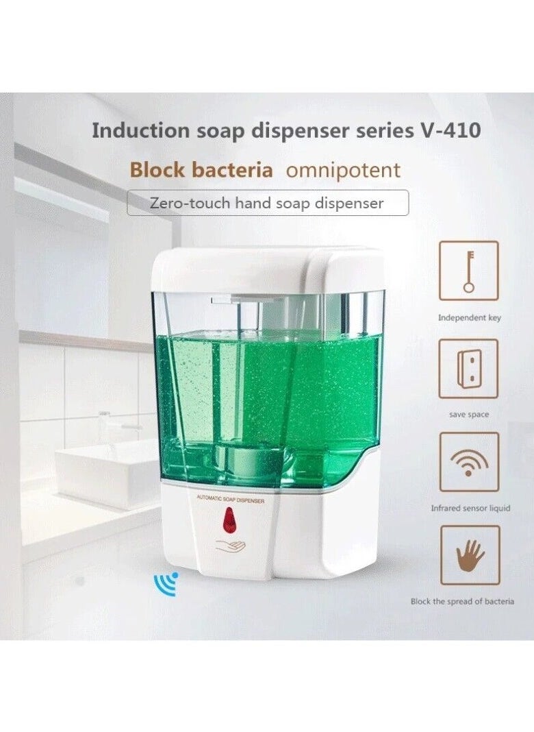 700ml Automatic Soap Dispenser IR Sensor Dispenser Touchless Hand Free Wall Mount
