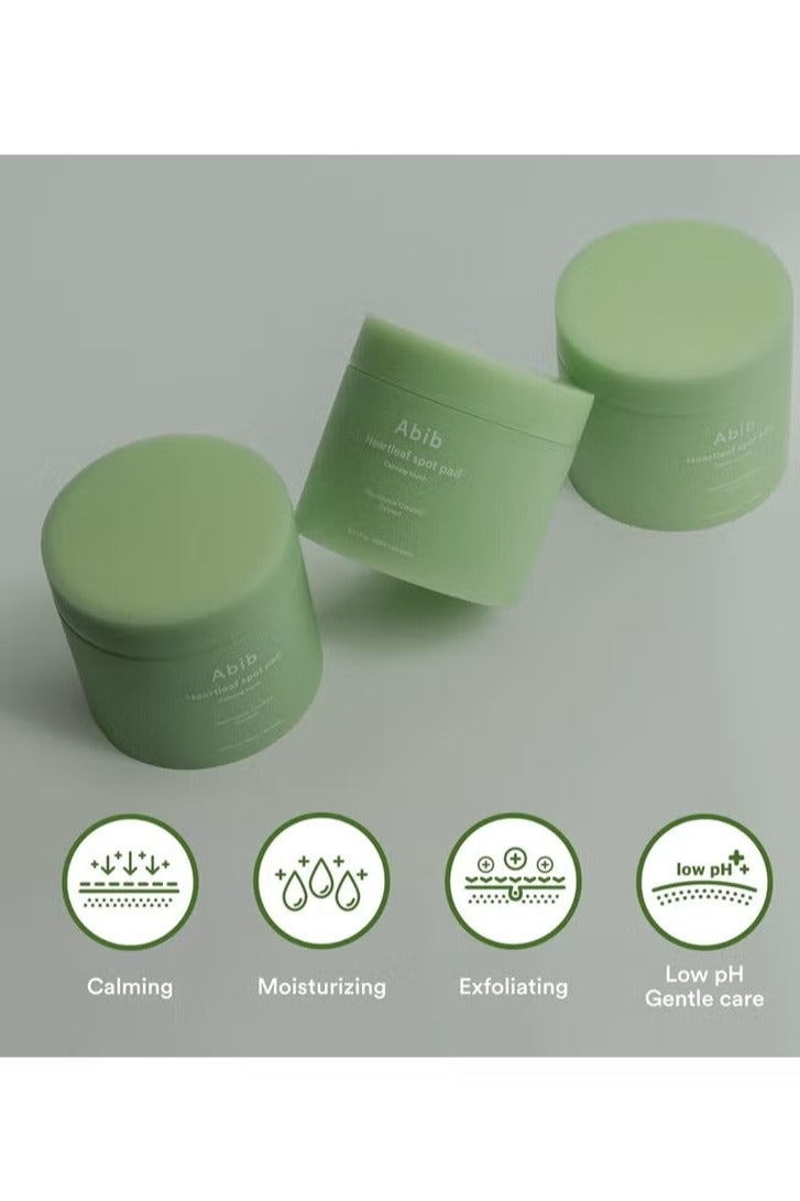 ابيب Abib Heartleaf Spot Pad تهدئة اللمس 80 وسائد الحبر وسائد الإغاثة من أحمرار الوجه تهدئة فورية ترطيب الوجه الحبر نسيج خفيف سهل الاستخدام - Image 4