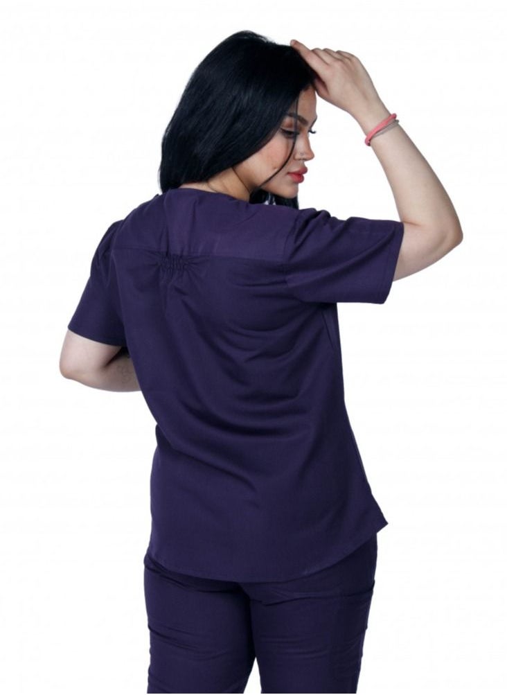 Kenzi Kenzi medical scrub set for unisex dark purple 4  - Image 3