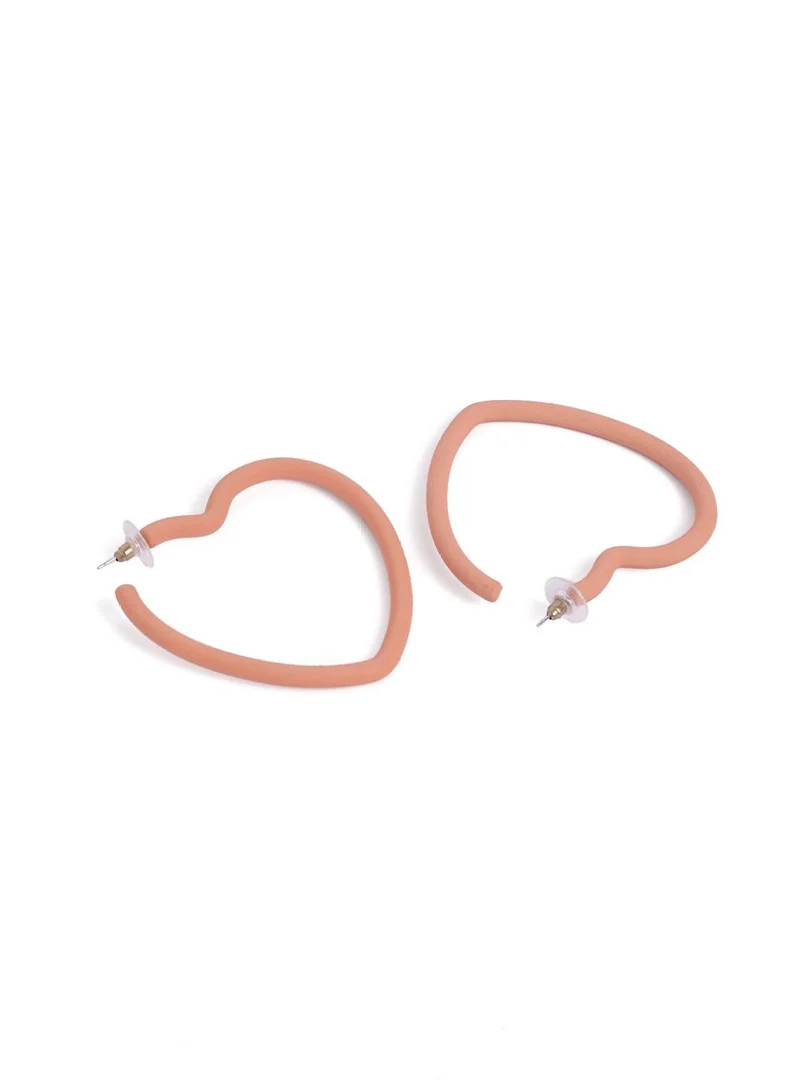 Priyaasi Heart Shaped Hoop Earrings