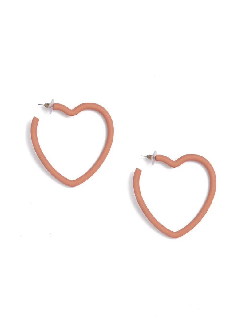 برياسي Heart Shaped Hoop Earrings