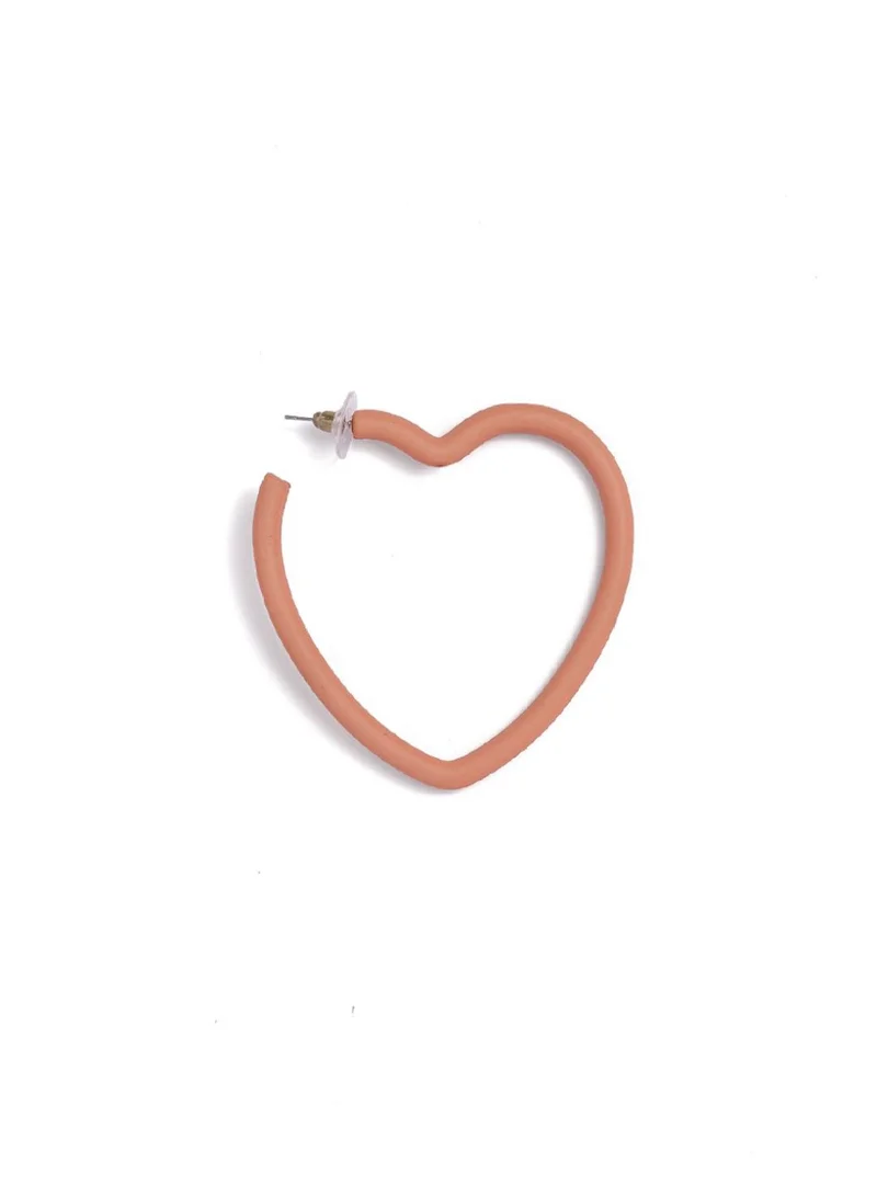 Priyaasi Heart Shaped Hoop Earrings