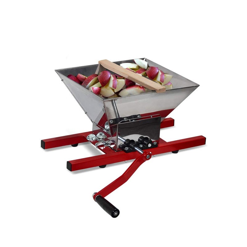 SQUEEZE master SQUEEZE master Fruit Apple Wine Classic Crusher 7 Litre18Gallon Manual Grinder Large Stainless SteelRed 