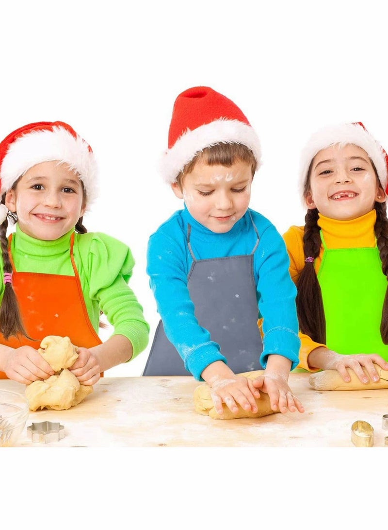 12 Pieces Kids Painting Aprons Children's Fabric Art Smock for Cooking, Baking and Crafts, 6 Colors - Image 3