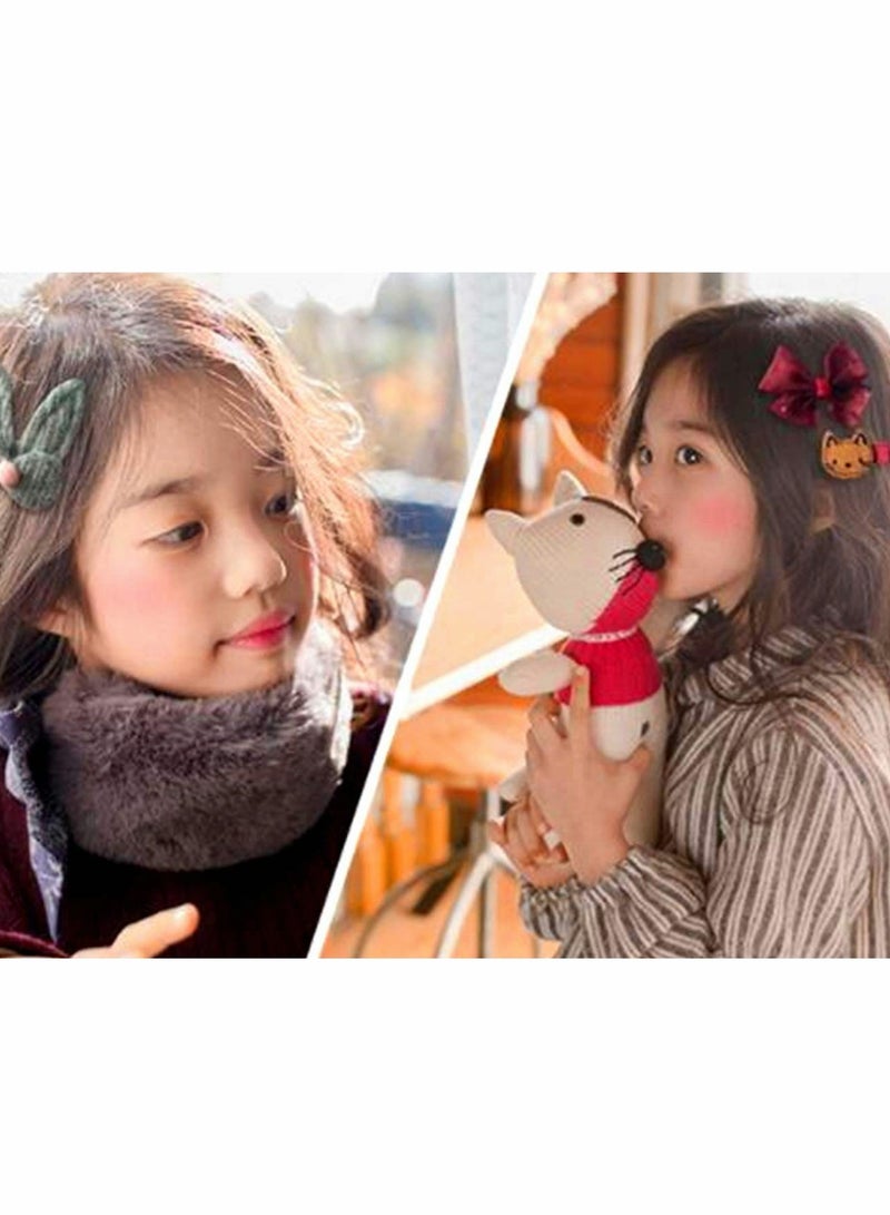 طقم إكسسوارات شعر للبنات الصغيرات مع علبة هدايا، 36 قطعة من مشابك شعر البنات وأقواس الشعر، أربطة شعر مرنة، حامل ذيل حصان - Image 3