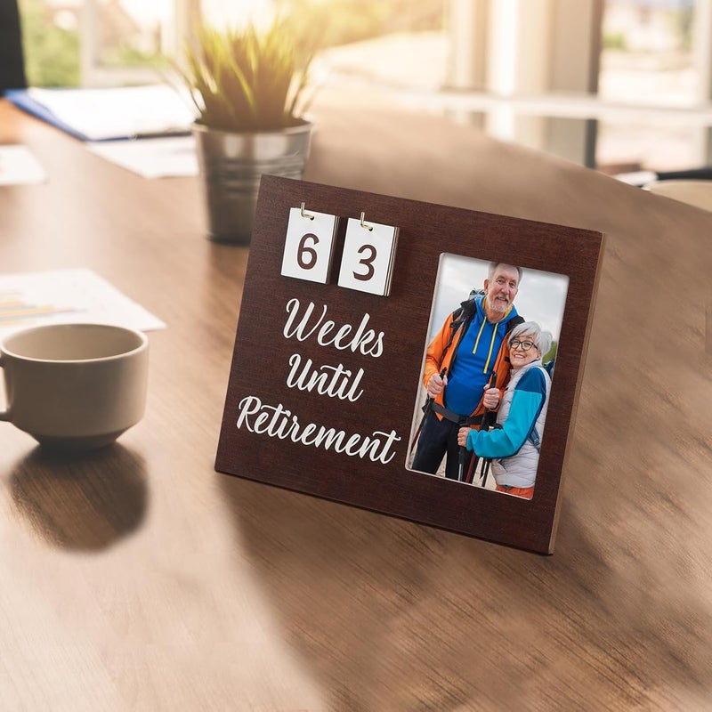 Marsui Retirement Gifts for Women Men Retirement Countdown Picture Frame 8 x 10 Photo Frame Tabletop Appreciation Gifts for Friends Doctor Nurse Teacher Boss - Image 3