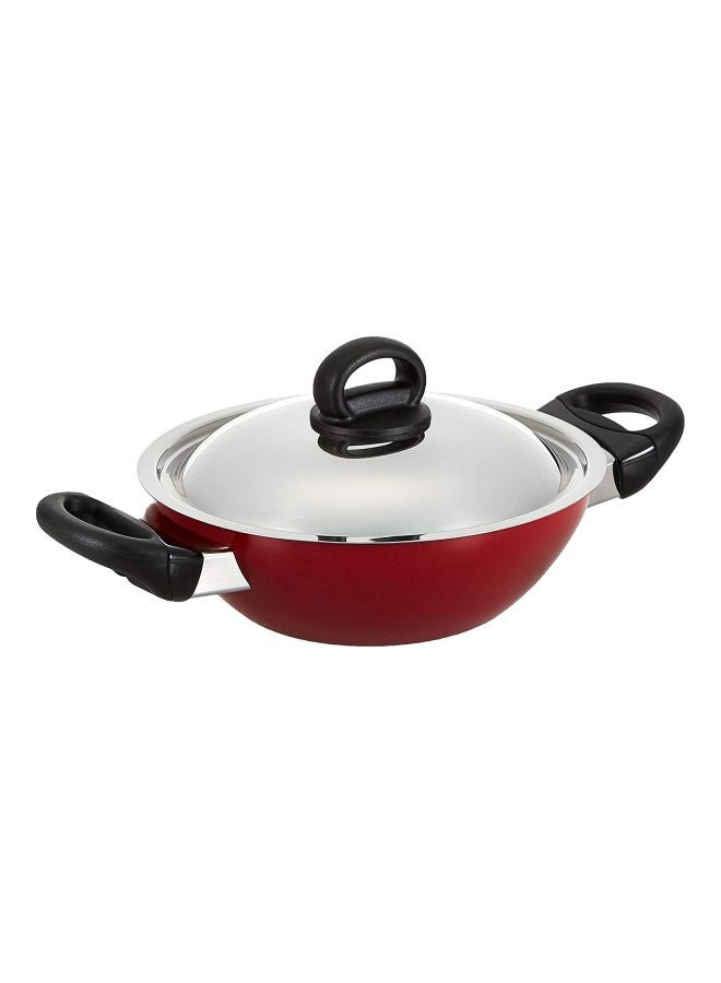 Prestige Classic. Flat Bottom Kadai Red 28cm - Image 2