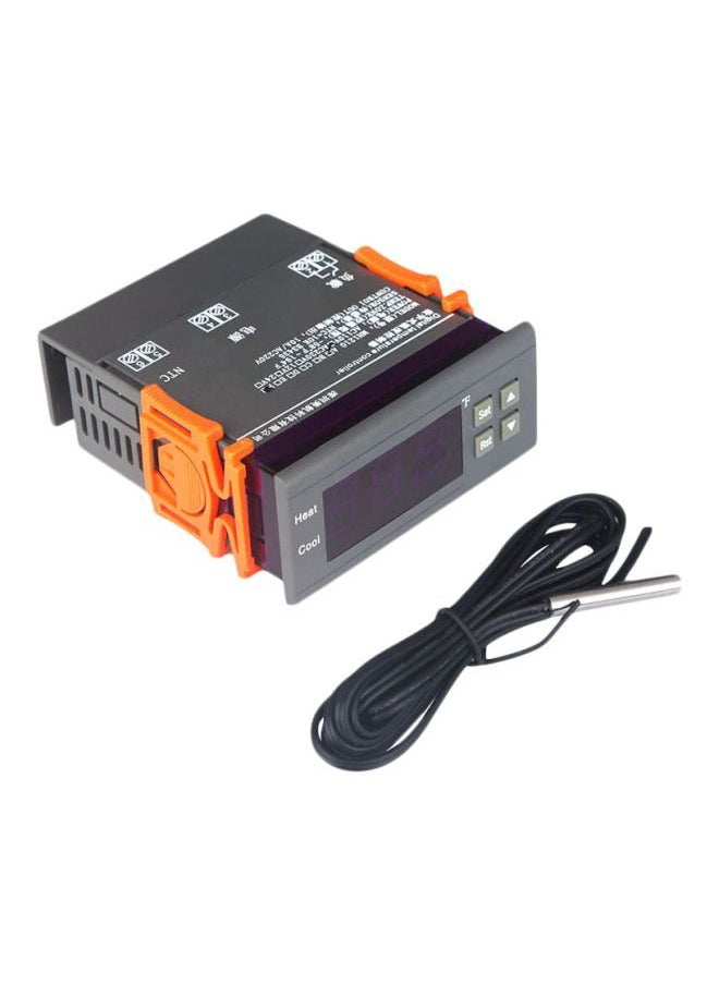 NIBEMINENT Digital Temperature Controller With Sensor Black/Orange 11centimeter  - Image 1
