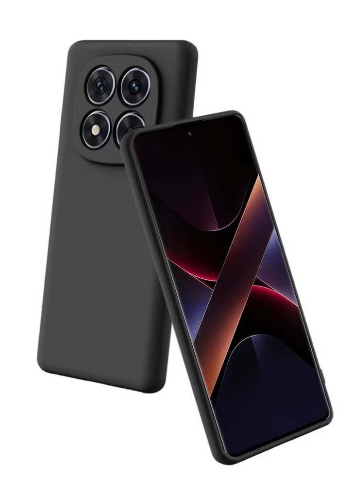 TIGER Xiaomi Poco X7 5G 2025 Premium Soft Liquid Silicone Case Cover – Black | Shockproof Slim Protective Phone Case | Smooth Grip Finish | Anti-Fingerprint | Full Edge & Camera Protection - Image 1