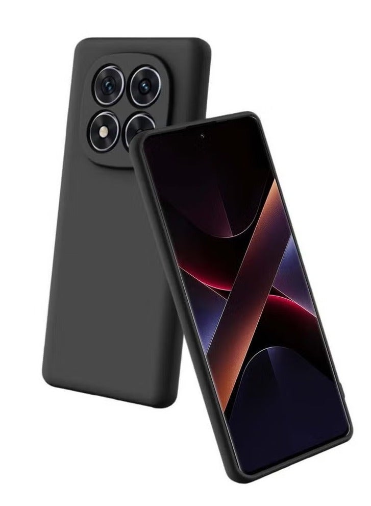 TIGER Xiaomi Poco X7 5G 2025 Premium Soft Liquid Silicone Case Cover – Black | Shockproof Slim Protective Phone Case | Smooth Grip Finish | Anti-Fingerprint | Full Edge & Camera Protection - Image 2