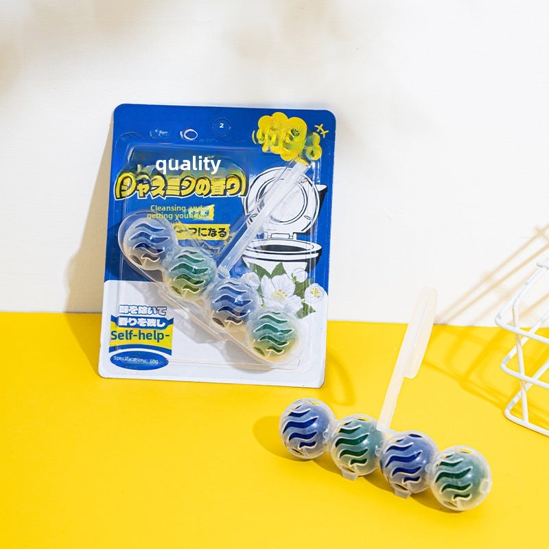 Ceetoon Toilet Cleaning Treasure Toilet Hanging Toilet Cleaning Ball Deodorizing Toilet Cleaning Spirit Powerful Descaling and Urine Stains(Jasmine fragrance) - Image 1