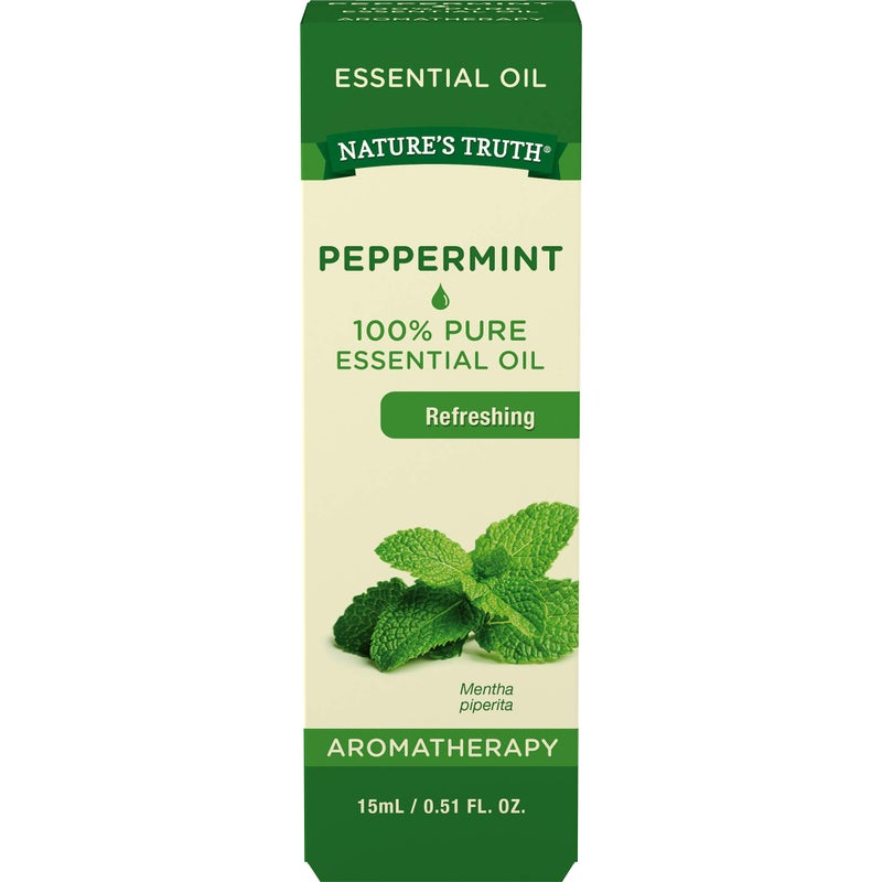 Nature's Truth Aromatherapy 100% Pure Essential Oil, Peppermint, 0.51 Fluid Ounce - Image 1