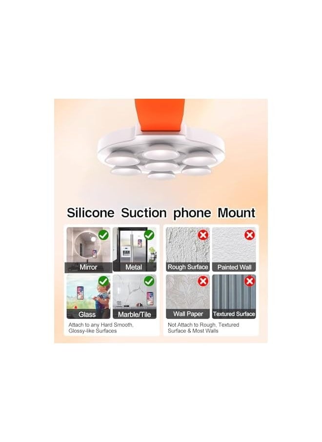 erorex 2024 Magnetic Suction Cup Phone Grip, Silicone Suction Phone Case Holder compatible with iPhone 12/13/14/15, Hands-Free Phone Holder Can Be Attached to Mirrors/Refrigerators/Glass  - Image 3