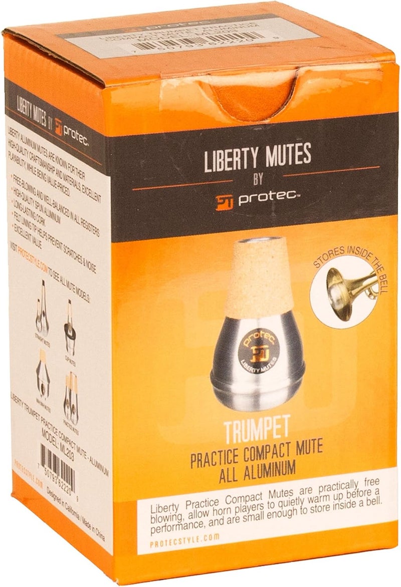 ProTec Trumpet Compact Practice Liberty Mute, Aluminum, Model ML203 - Image 5