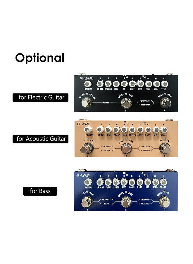M-VAVE - CUBE BABY Portable Multifunctional Bass Combined Effect Pedal with Wireless Music Playback Phone Recording Audio Interface Function - Image 1