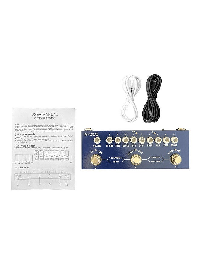 M-VAVE - CUBE BABY Portable Multifunctional Bass Combined Effect Pedal with Wireless Music Playback Phone Recording Audio Interface Function - Image 1