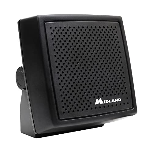 Midland- 21-406 Heavy-duty 20W Deluxe External Speaker - Swivel Base Bracket Works with Midland CB and MXT radios 8-OHM Sound System 3.5mm audio plug - off-roading, farming - 5-FT Cable - Image 3