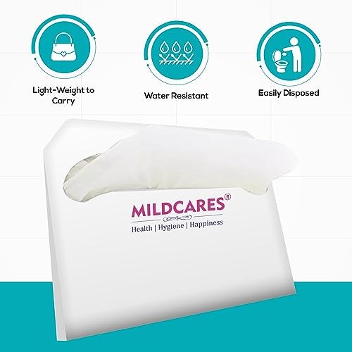 MildCares Disposable Toilet Seat Covers (Pack of 4-400 Sheets) | No Direct Contact With Unhygienic Seats | Protects Against Germs For Public Toilets & Travel Essential | Flushable & Nature Friendly - Image 2