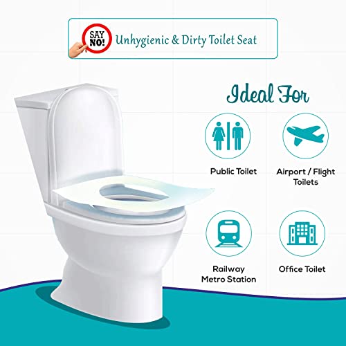 MildCares Disposable Toilet Seat Covers (Pack of 4-400 Sheets) | No Direct Contact With Unhygienic Seats | Protects Against Germs For Public Toilets & Travel Essential | Flushable & Nature Friendly - Image 3