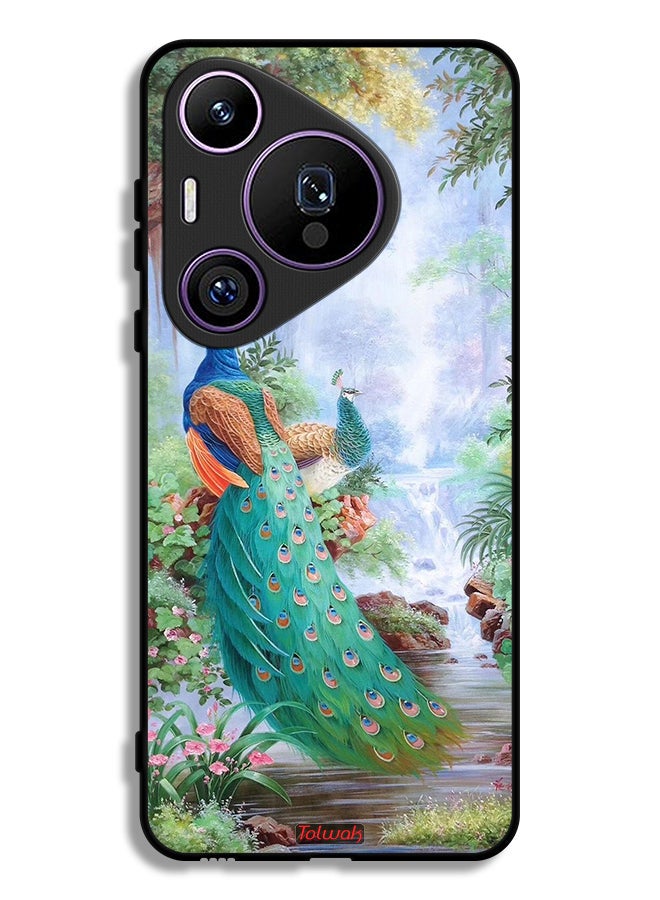 Tolwak Huawei Pura 70 Pro Protective Case Cover Peacocks - Image 1