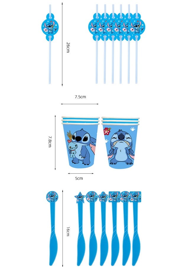 STITCH 66-piece Stitch themed birthday party disposable supplies set - Image 5
