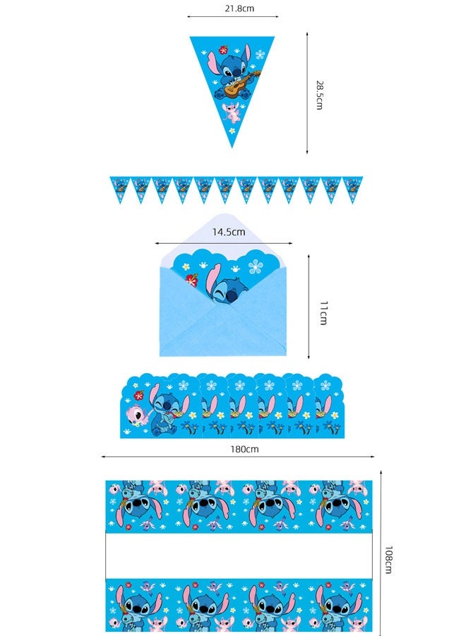 STITCH 66-piece Stitch themed birthday party disposable supplies set - Image 4