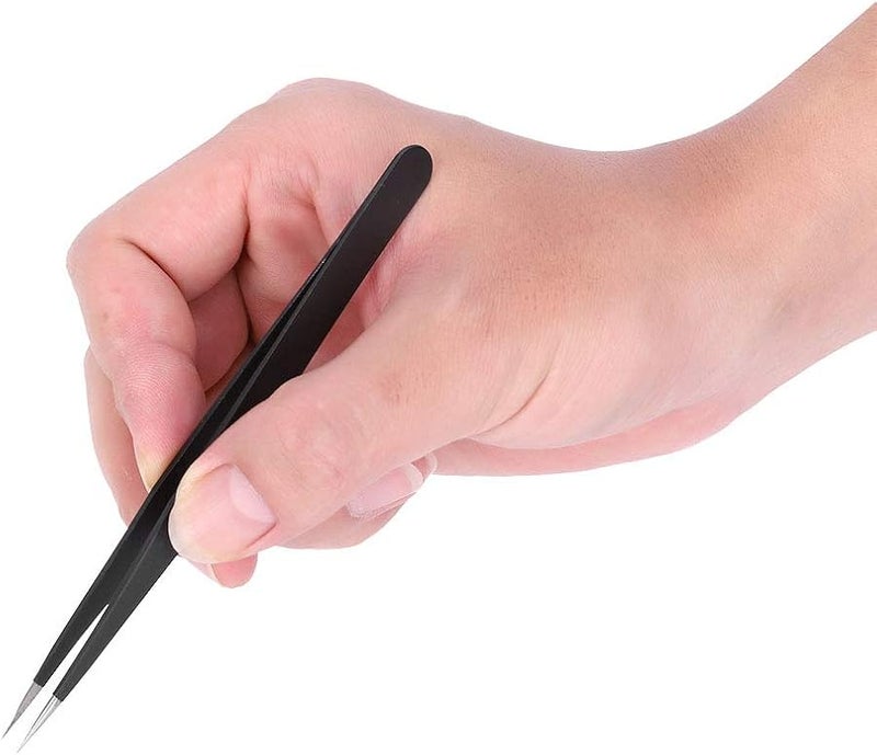 Professional 11Pcs Anti Static ESD Tweezers Set Stainless Steel Precision Tools For Electronics Repair Jewelry Making - Image 4