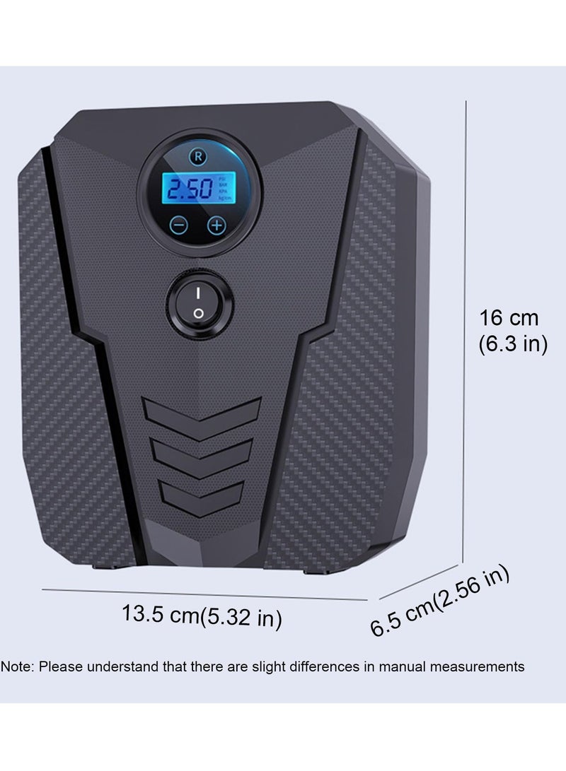 SUITU Air Compressor Portable Tire Inflator for Car Tires, Digital Pressure Gauge, Presetting & Auto Shut-off 12V DC Air Pump Max 150 PSI for Car SUV Motorcycle Bike ATV Ball  - Image 2