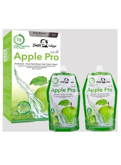 Swift Apple Pro Ammonia free Hair Color No. 3 Dark Brown 1000ml  - Image 1