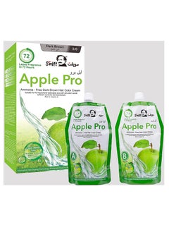 Swift Apple Pro Ammonia free Hair Color No. 3 Dark Brown 1000ml  - Image 1