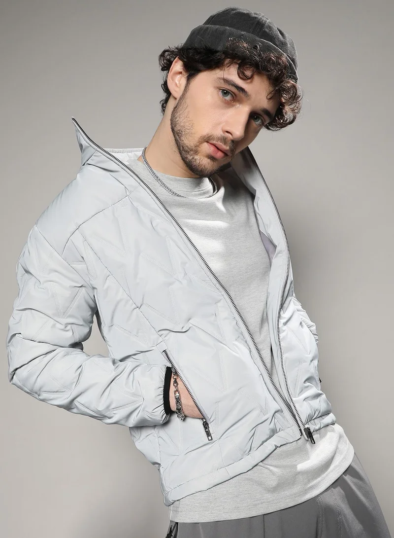 كامبوس سوترا سترة منتفخة باللون الرمادي القمري للرجال