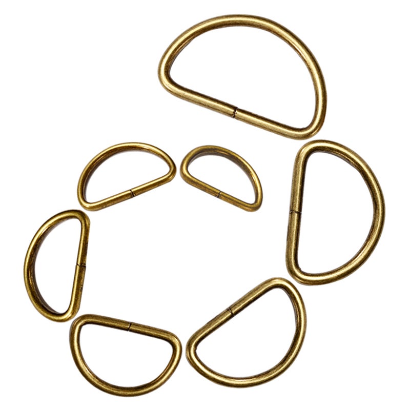 20PCS Metal Shoulder Strap D Ring Multipurpose Bag Webbing Ring Accessories for Luggage Clothes Backpack Belt (Bronze) - Image 5