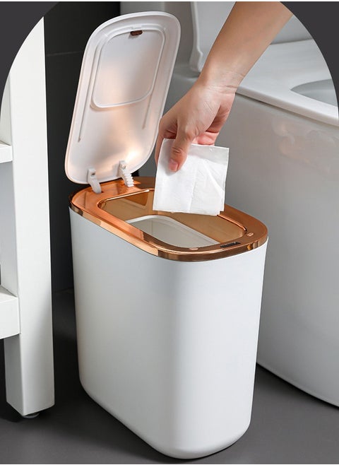 12 Litre Smart Sensor Rechargeable Waterproof Trash With Lid
