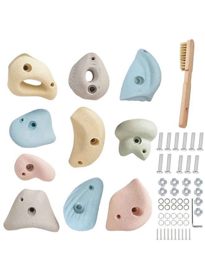 Qicrdvi 10 Pcs Resin Rock Climbing Holds for All Ages, Premium Large Training Rock Climbing Grips Indoor/Outdoor, Rock-Like Texture Holds for Your Climbing Wall - Image 2