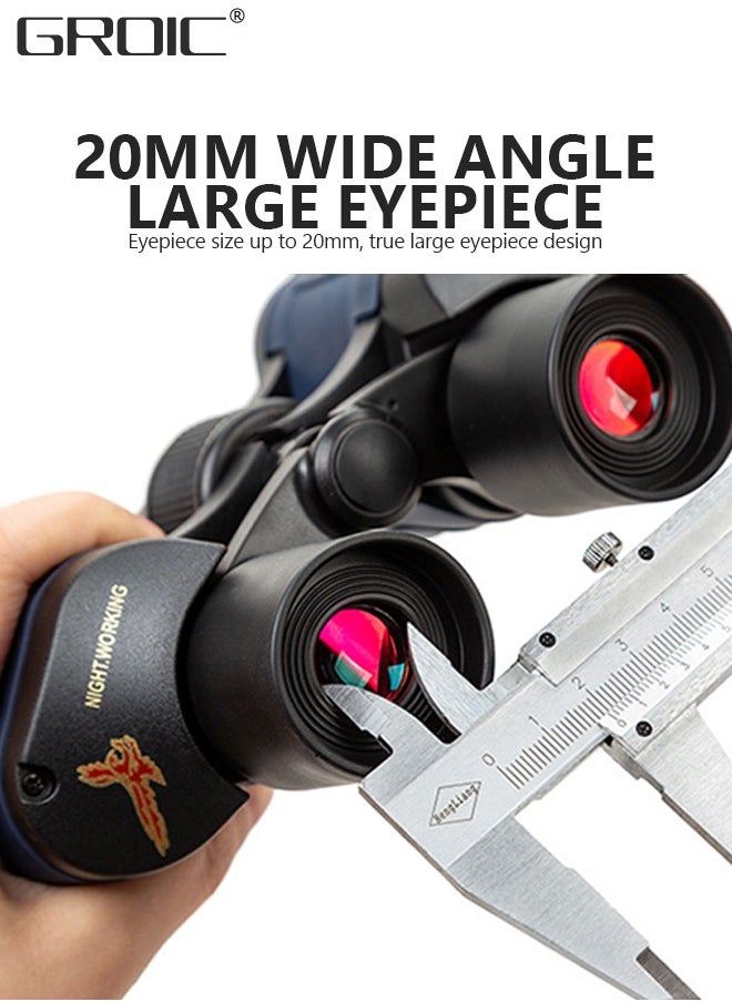 GROIC 60X60 Binoculars for Adults with Low Light Night Vision Professional Waterproof High Power Optical Telescope for Stargazing Bird Watching Concerts Football Sightseeing Hunting  - Image 4
