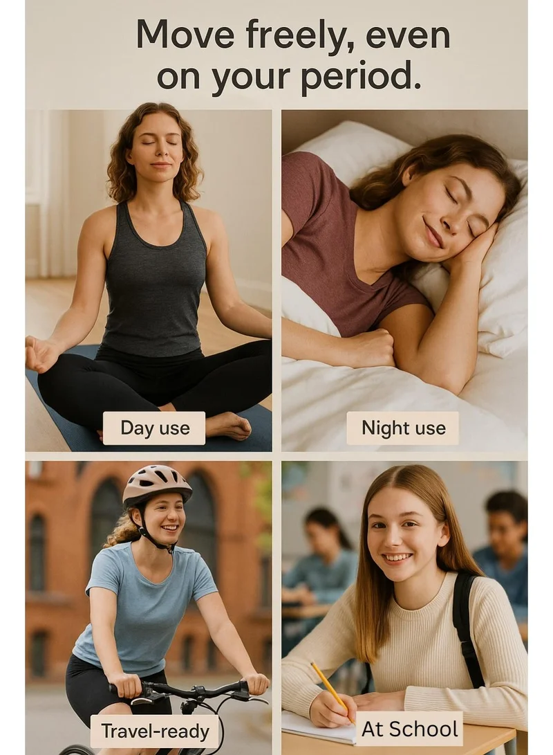 تامي مجموعة من 5 سراويل داخلية مانعة للتسرب مريحة للغاية من الخيزران والقطن للحيض للفتيات المراهقات والنساء